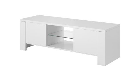 Szafka RTV WEST 42/130/42 biały/ biały mat Szafka RTV WEST 42/130/42 biały/ biały mat