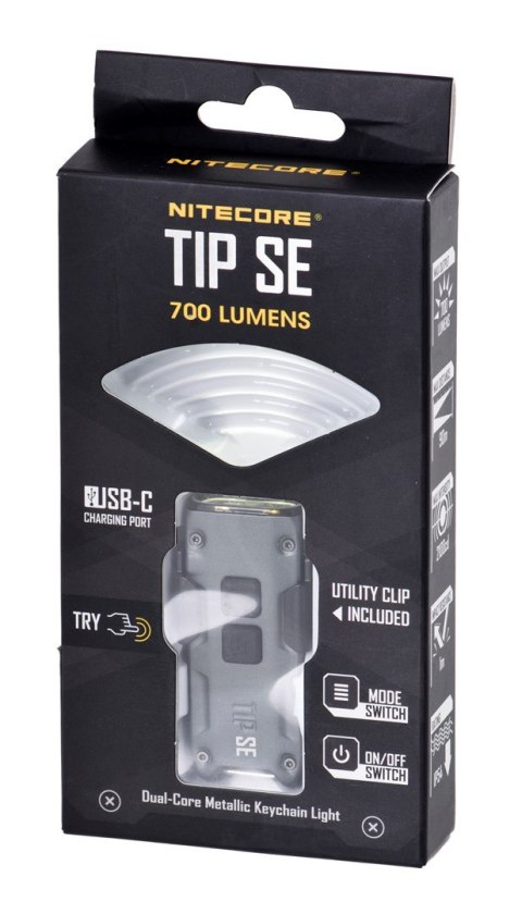 Latarka brelokowa Nitecore TIP SE szara Latarka brelokowa Nitecore TIP SE szara