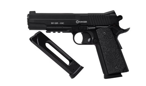 Wiatrówka pistolet RANGER 1911 GSR KWC kal. 4,5 BBs 20 strz. METAL SLIDE CO2 (AAKCMD421AZB) Wiatrówka pistolet RANGER 1911 GSR KWC kal. 4,5 BBs 20 strz. METAL SLIDE CO2 (AAKCMD421AZB)