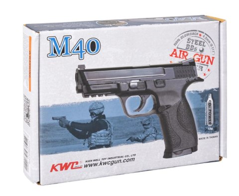 Wiatrówka pistolet RANGER M40 KWC kal. 4,5 BBs 19 strz. METAL SLIDE CO2 (AAKCMD481AZB) Wiatrówka pistolet RANGER M40 KWC kal. 4,5 BBs 19 strz. METAL SLIDE CO2 (AAKCMD481AZB)