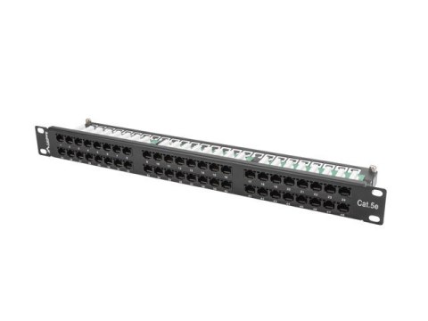 Patch panel Lanberg PPU5-1048-B (1U; 19"; kat. 5e; 48xRJ-45) Patch panel Lanberg PPU5-1048-B (1U; 19"; kat. 5e; 48xRJ-45)