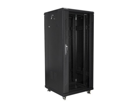 Szafa rack Lanberg FF01-6627-12B (27U; 19''; 1390mm / 600mm / 600 mm; stojąca; Szklane; 800 kg; kolor czarny) Szafa rack Lanberg FF01-6627-12B (27U; 19''; 1390mm / 600mm / 600 mm; stojąca; Szklane; 800 kg; kolor czarny)