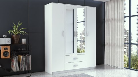 SZAFA ROMANA 160X205 BIAŁA Z LUSTREM SZAFA ROMANA 160X205 BIAŁA Z LUSTREM