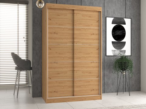 Szafa z drzwiami przesuwnymi i ozdobnymi szprosami IGA 120x61xH200 artisan Szafa z drzwiami przesuwnymi i ozdobnymi szprosami IGA 120x61xH200 artisan
