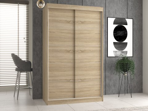 Szafa z drzwiami przesuwnymi i ozdobnymi szprosami IGA 120x61xH200 sonoma Szafa z drzwiami przesuwnymi i ozdobnymi szprosami IGA 120x61xH200 sonoma