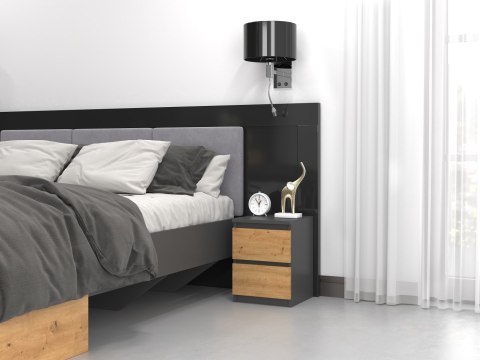 Szafka nocna M2 30x30xH40 antracyt/artisan Szafka nocna M2 30x30xH40 antracyt/artisan