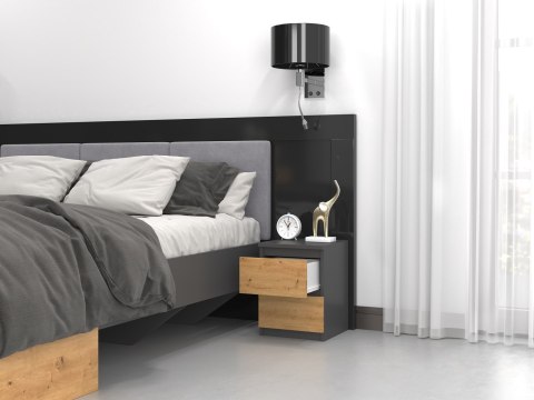 Szafka nocna M2 30x30xH40 antracyt/artisan Szafka nocna M2 30x30xH40 antracyt/artisan