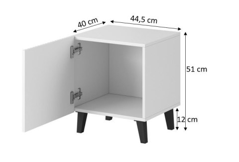 Szafka nocna PAFOS 2szt. 45x40xH.51 biały mat Szafka nocna PAFOS 2szt. 45x40xH.51 biały mat