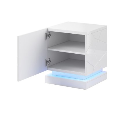 Szafka nocna QIU 2szt. 46x41,5xH53 biały połysk/biały połysk Szafka nocna QIU 2szt. 46x41,5xH53 biały połysk/biały połysk