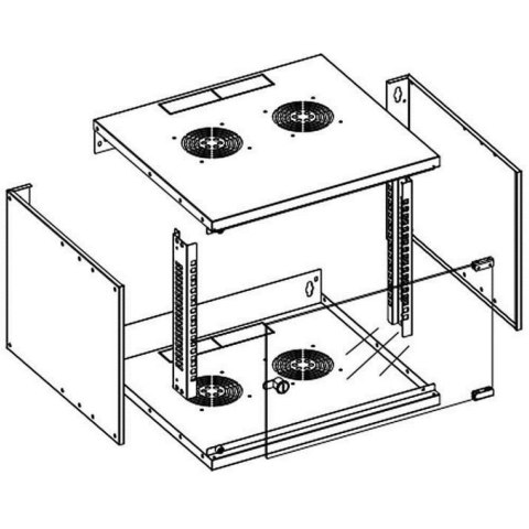 TECHLY SZAFKA WISZĄCA ECO 19 6U/320MM ZMONTOWANA S TECHLY SZAFKA WISZĄCA ECO 19 6U/320MM ZMONTOWANA S