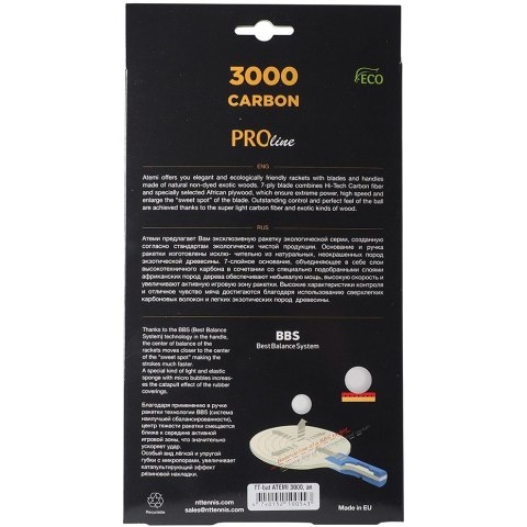 Rakietka do ping ponga New Atemi 3000 Pro concave Rakietka do ping ponga New Atemi 3000 Pro concave