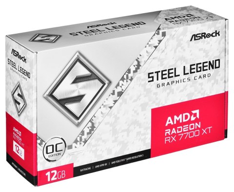Karta graficzna ASRock Radeon RX 7700 XT Steel Legend 12GB OC Karta graficzna ASRock Radeon RX 7700 XT Steel Legend 12GB OC