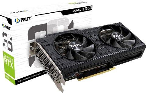 Karta graficzna PALIT RTX3060 Dual 12GB GDDR6 192bit 3DP/HDMI Karta graficzna PALIT RTX3060 Dual 12GB GDDR6 192bit 3DP/HDMI