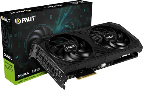 Karta graficzna Palit GeForce RTX 4060 Dual 8GB GDDR6 Karta graficzna Palit GeForce RTX 4060 Dual 8GB GDDR6