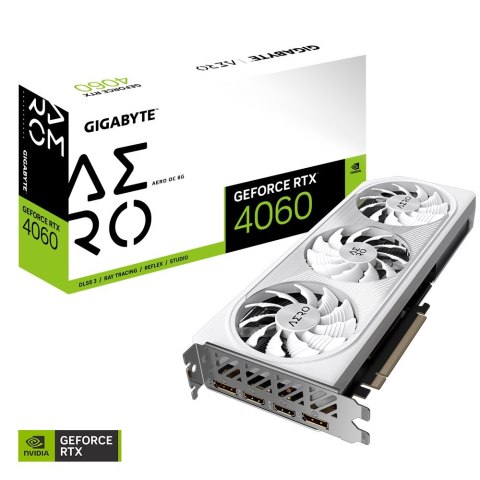 Karta graficzna Gigabyte GeForce RTX 4060 AERO OC 8G Karta graficzna Gigabyte GeForce RTX 4060 AERO OC 8G