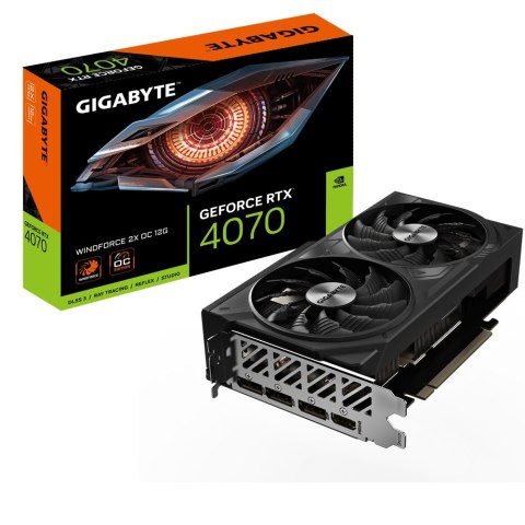 Karta graficzna Gigabyte GeForce RTX 4070 WINDFORCE 2X OC 12GB Karta graficzna Gigabyte GeForce RTX 4070 WINDFORCE 2X OC 12GB