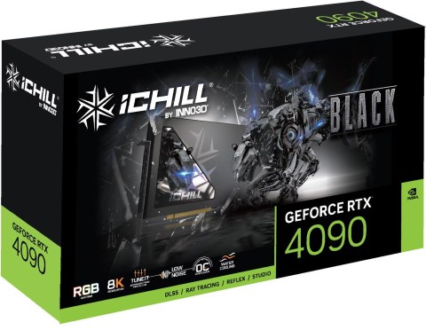 Karta graficzna INNO3D GeForce RTX 4090 iCHILL BLACK 24GB GDDR6X DLSS 3 Karta graficzna INNO3D GeForce RTX 4090 iCHILL BLACK 24GB GDDR6X DLSS 3
