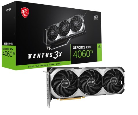 Karta graficzna MSI GeForce RTX 4060 Ti VENTUS 3X 8GB OC Karta graficzna MSI GeForce RTX 4060 Ti VENTUS 3X 8GB OC