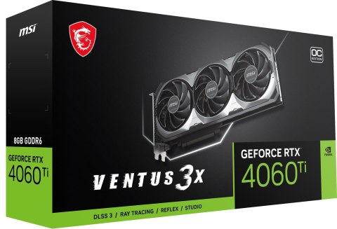 Karta graficzna MSI GeForce RTX 4060 Ti VENTUS 3X 8GB OC Karta graficzna MSI GeForce RTX 4060 Ti VENTUS 3X 8GB OC