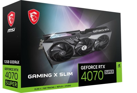 Karta graficzna MSI GeForce RTX 4070 SUPER 12GB GAMING X SLIM Karta graficzna MSI GeForce RTX 4070 SUPER 12GB GAMING X SLIM