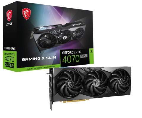 Karta graficzna MSI GeForce RTX 4070 SUPER 12GB GAMING X SLIM Karta graficzna MSI GeForce RTX 4070 SUPER 12GB GAMING X SLIM