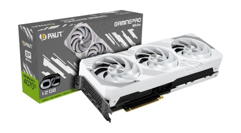 Karta graficzna Palit GeForce RTX 4070 Ti GamingPro White OC 12GB GDDR6X Karta graficzna Palit GeForce RTX 4070 Ti GamingPro White OC 12GB GDDR6X
