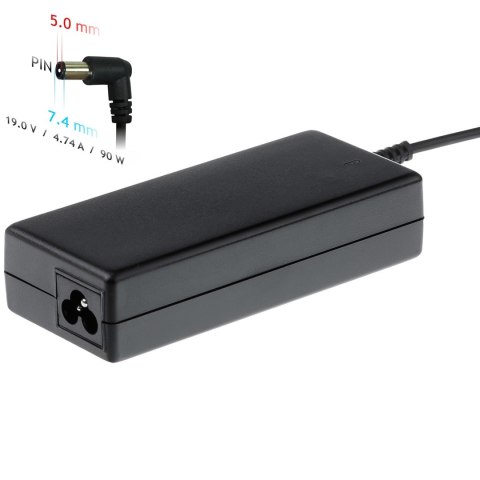 Zasilacz sieciowy Akyga AK-ND-04 do notebooka Compaq, HP (19 V; 4,74 A; 90W; 7.4 mm x 5 mm) Zasilacz sieciowy Akyga AK-ND-04 do notebooka Compaq, HP (19 V; 4,74 A; 90W; 7.4 mm x 5 mm)