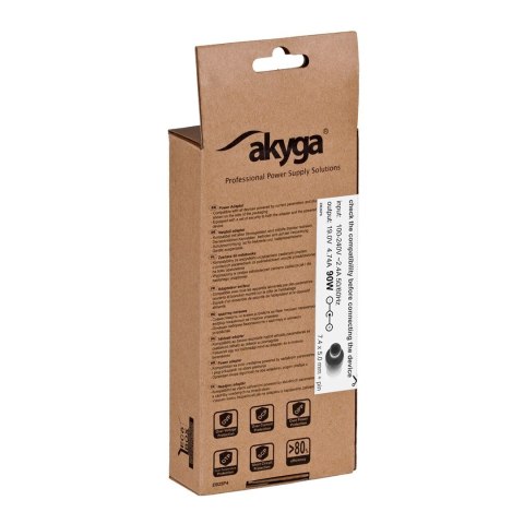 Zasilacz sieciowy Akyga AK-ND-04 do notebooka Compaq, HP (19 V; 4,74 A; 90W; 7.4 mm x 5 mm) Zasilacz sieciowy Akyga AK-ND-04 do notebooka Compaq, HP (19 V; 4,74 A; 90W; 7.4 mm x 5 mm)