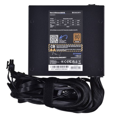 Zasilacz ENDORFY Vero L5 600W 80 Plus Bronze Zasilacz ENDORFY Vero L5 600W 80 Plus Bronze
