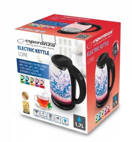 Czajnik elektryczny Esperanza LOIRE EKK027 (2200W 1.7l; kolor czarny) Czajnik elektryczny Esperanza LOIRE EKK027 (2200W 1.7l; kolor czarny)