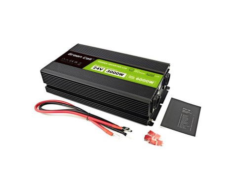 GREEN CELL PRZETWORNICA LCD 24V/230V 3000W/6000W CZYSTY SINUS INVGC24P3000LCD GREEN CELL PRZETWORNICA LCD 24V/230V 3000W/6000W CZYSTY SINUS INVGC24P3000LCD