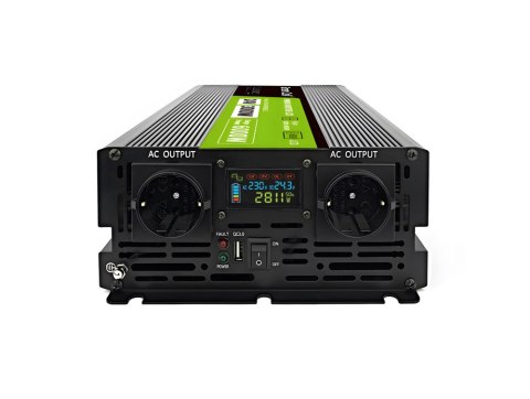 GREEN CELL PRZETWORNICA LCD 24V/230V 3000W/6000W CZYSTY SINUS INVGC24P3000LCD GREEN CELL PRZETWORNICA LCD 24V/230V 3000W/6000W CZYSTY SINUS INVGC24P3000LCD