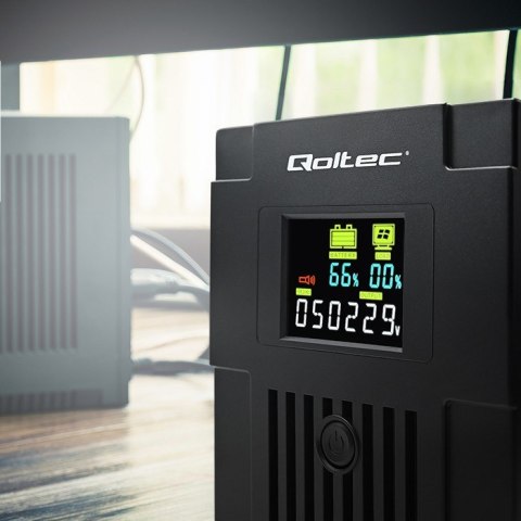QOLTEC ZASILACZ AWARYJNY UPS LINE INTERACTIVE | MONOLITH | 1500VA | 900W | LCD | USB QOLTEC ZASILACZ AWARYJNY UPS LINE INTERACTIVE | MONOLITH | 1500VA | 900W | LCD | USB