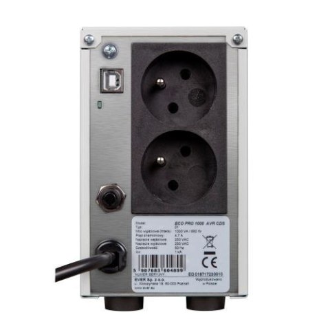 Zasilacz UPS Ever ECO PRO (1200VA) (W/EAVRTO-001K20/00) Zasilacz UPS Ever ECO PRO (1200VA) (W/EAVRTO-001K20/00)