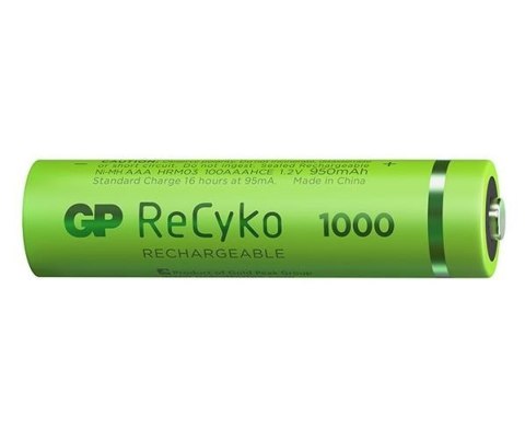 GP 4 X AKUMULATORKI AAA / R03 GP RECYKO 1000 SERIES NI-MH 950MAH 100AAAHCE-5EB4 GP 4 X AKUMULATORKI AAA / R03 GP RECYKO 1000 SERIES NI-MH 950MAH 100AAAHCE-5EB4
