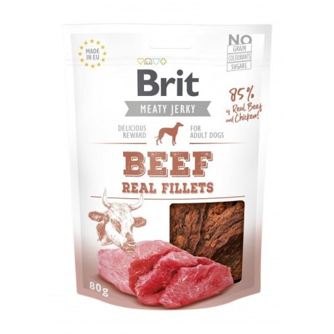 Brit Jerky Beef Real Fillets - Wołowina - przysmak dla psa - 200 g Brit Jerky Beef Real Fillets - Wołowina - przysmak dla psa - 200 g