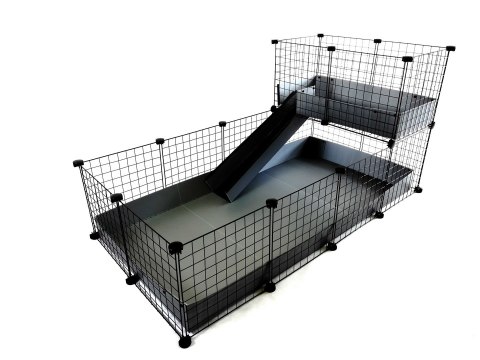 C&C Klatka modułowa 4x2 + Loft 2x1+ szara rampa C&C Klatka modułowa 4x2 + Loft 2x1+ szara rampa