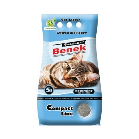 Certech Super Benek Compact Naturalny - żwirek dla kota zbrylający 5 l Certech Super Benek Compact Naturalny - żwirek dla kota zbrylający 5 l