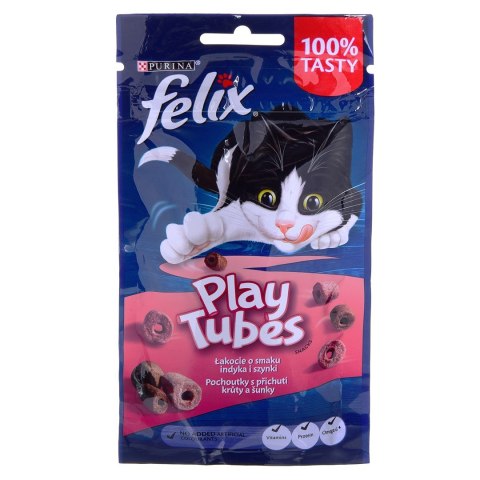 FELIX Play Tubes Indyk, Szynka - przysmak dla kota - 50 g FELIX Play Tubes Indyk, Szynka - przysmak dla kota - 50 g