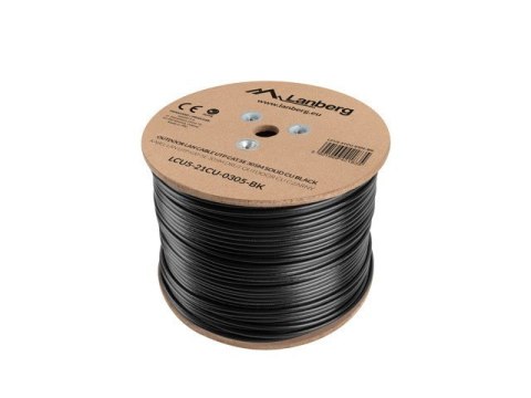 Kabel sieciowy zewnętrzne Lanberg LCU5-21CU-0305-BK (UTP; 305m; kat. 5e; kolor czarny) Kabel sieciowy zewnętrzne Lanberg LCU5-21CU-0305-BK (UTP; 305m; kat. 5e; kolor czarny)