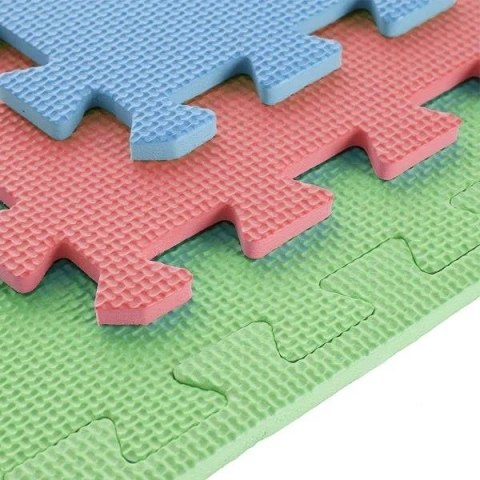Mata puzzle Multipack One Fitness MP10 zielono-niebiesko-czerwone 9 elementów 10 mm Mata puzzle Multipack One Fitness MP10 zielono-niebiesko-czerwone 9 elementów 10 mm