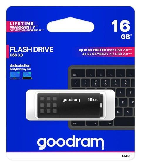 Pendrive GoodRam UME3 UME3-0160K0R11 (16GB; USB 3.0; kolor czarny) Pendrive GoodRam UME3 UME3-0160K0R11 (16GB; USB 3.0; kolor czarny)