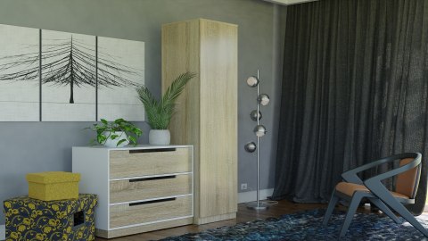SZAFA GARDEROBA DRZWI PÓŁKI SD-50 DĄB SONOMA SZAFA GARDEROBA DRZWI PÓŁKI SD-50 DĄB SONOMA