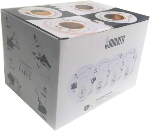 Bialetti Zestaw 4 filiżanek i spodków 50ml Bialetti Zestaw 4 filiżanek i spodków 50ml