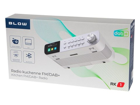 BLOW RADIO KUCHENNE FM/DAB+ RK1 BIAŁE BLOW RADIO KUCHENNE FM/DAB+ RK1 BIAŁE