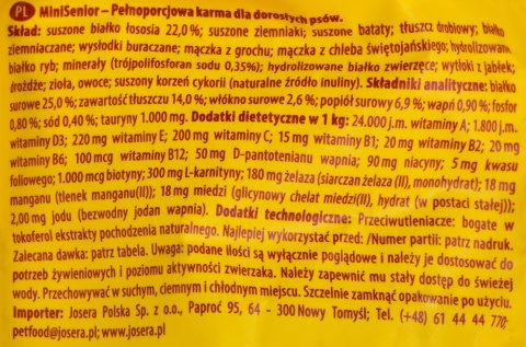 JOSERA Mini Senior - sucha karma dla psa - 900 g JOSERA Mini Senior - sucha karma dla psa - 900 g