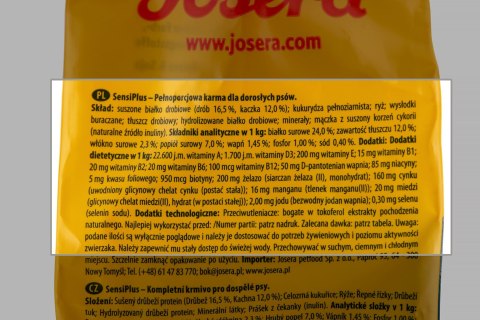 JOSERA SensiPlus - karma dla wrażliwego psa - 900g JOSERA SensiPlus - karma dla wrażliwego psa - 900g