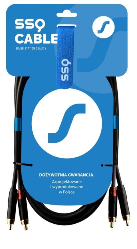 SSQ RCARCA1 - kabel 2xRCA- 2xRCA 1 metrowy SSQ RCARCA1 - kabel 2xRCA- 2xRCA 1 metrowy