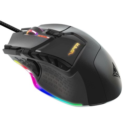 Mysz komputerowa Patriot Memory Viper V570 RGB PV570LUXWAK (laserowa; 12000 DPI; kolor czarny Mysz komputerowa Patriot Memory Viper V570 RGB PV570LUXWAK (laserowa; 12000 DPI; kolor czarny