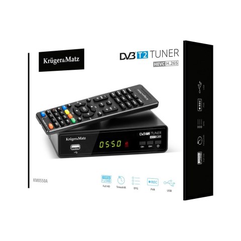 KRUGER & MATZ DEKODER DVB-T2 H.265 HEVC KM055A KRUGER & MATZ DEKODER DVB-T2 H.265 HEVC KM055A